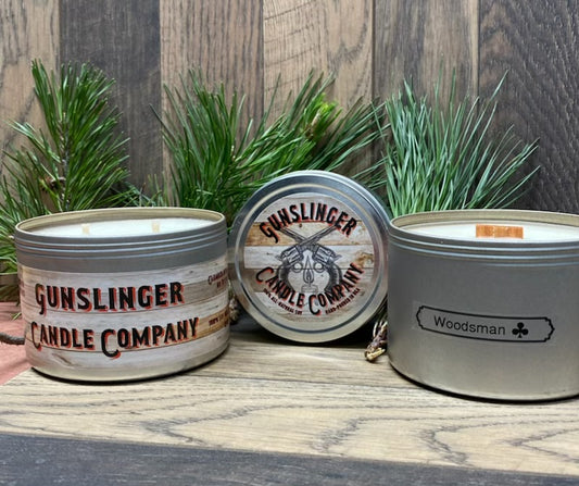 Woodsman 100% All-Natural Soy Candle with Crackling Wood Wick